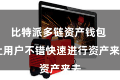 比特派多链资产钱包 让用户不错快速进行资产来去