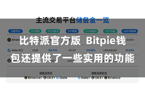 比特派官方版  Bitpie钱包还提供了一些实用的功能