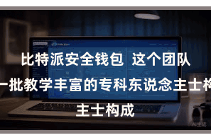 比特派安全钱包  这个团队由一批教学丰富的专科东说念主士构成