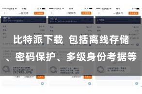 比特派下载  包括离线存储、密码保护、多级身份考据等