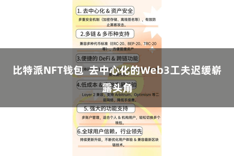 比特派NFT钱包  去中心化的Web3工夫迟缓崭露头角
