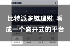 比特派多链理财  看成一个盛开式的平台