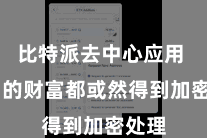 比特派去中心应用  用户的财富都或然得到加密处理