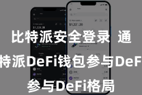 比特派安全登录  通过比特派DeFi钱包参与DeFi格局